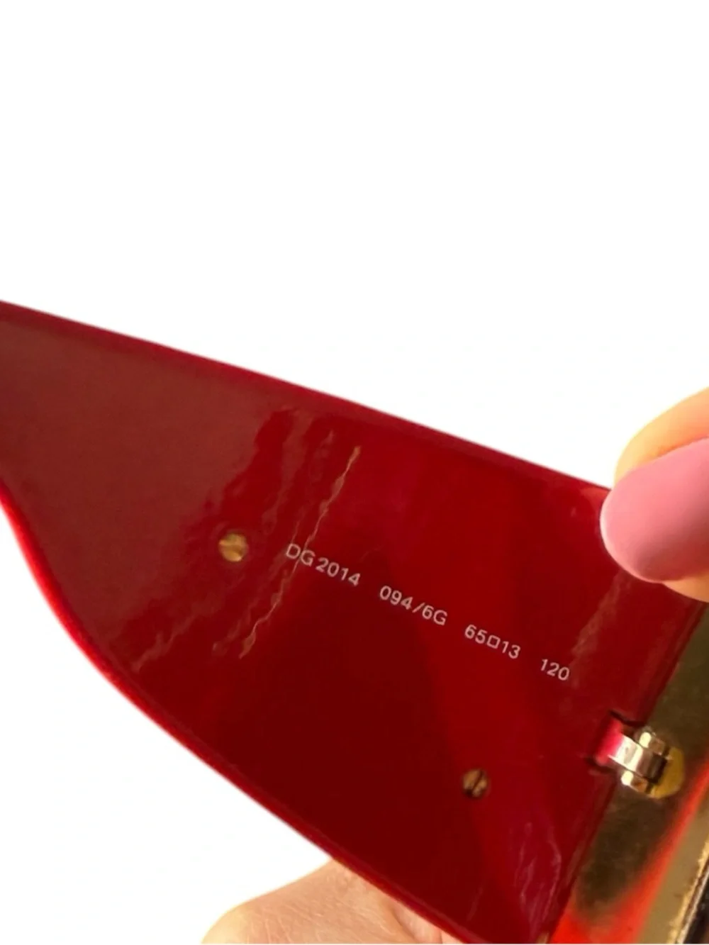 Dolce and Gabbana Y2K red & gold sunglasses vintage - Picture 6 of 7